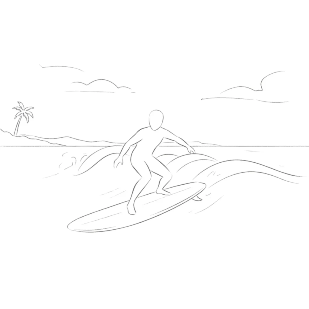 Beach Board Surfing