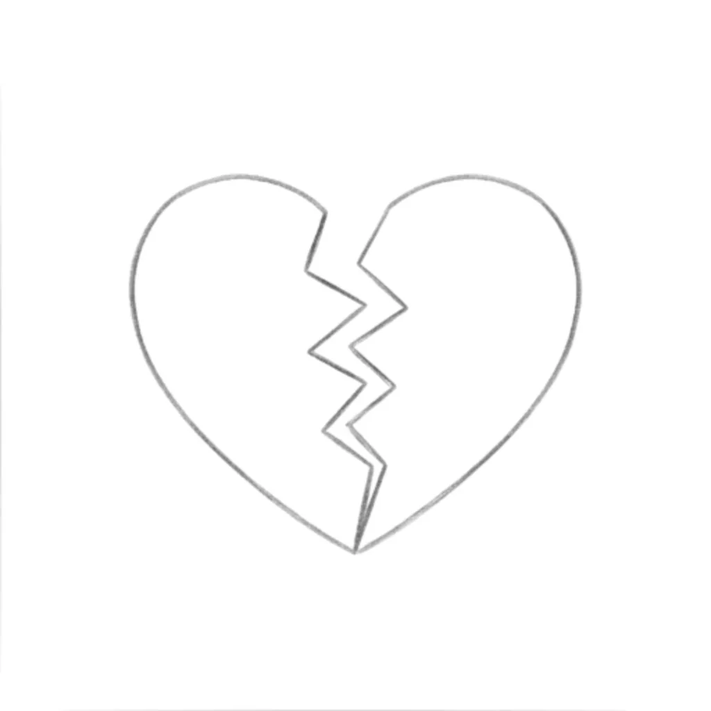 Broken Heart Drawing