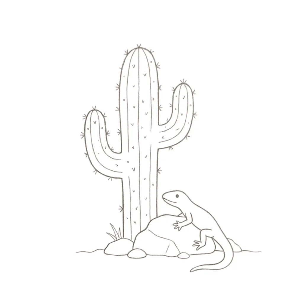 Cactus Around Reptile