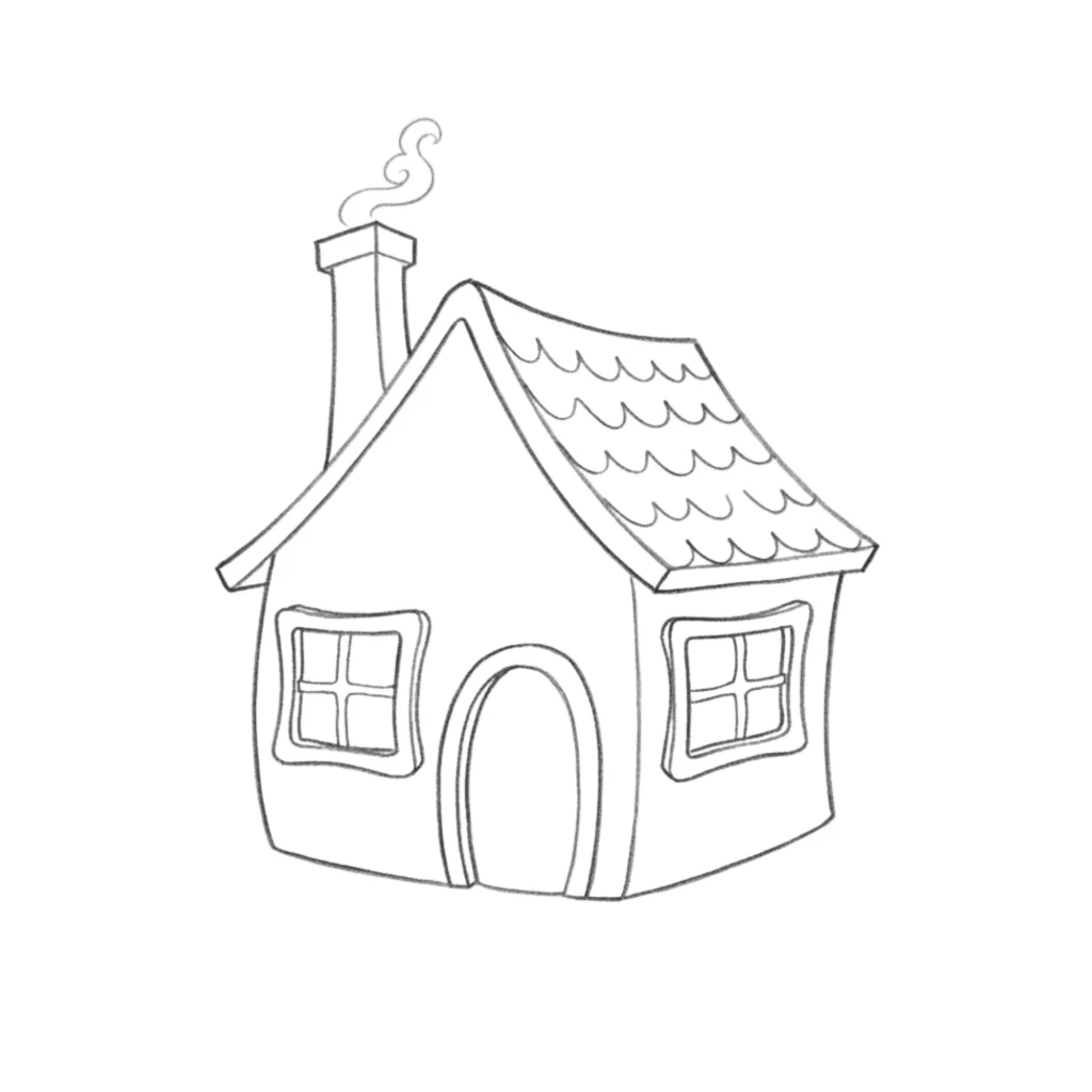 Cartoon House Drawing
