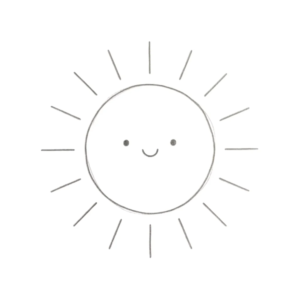 Cartoon Sun Drawing
