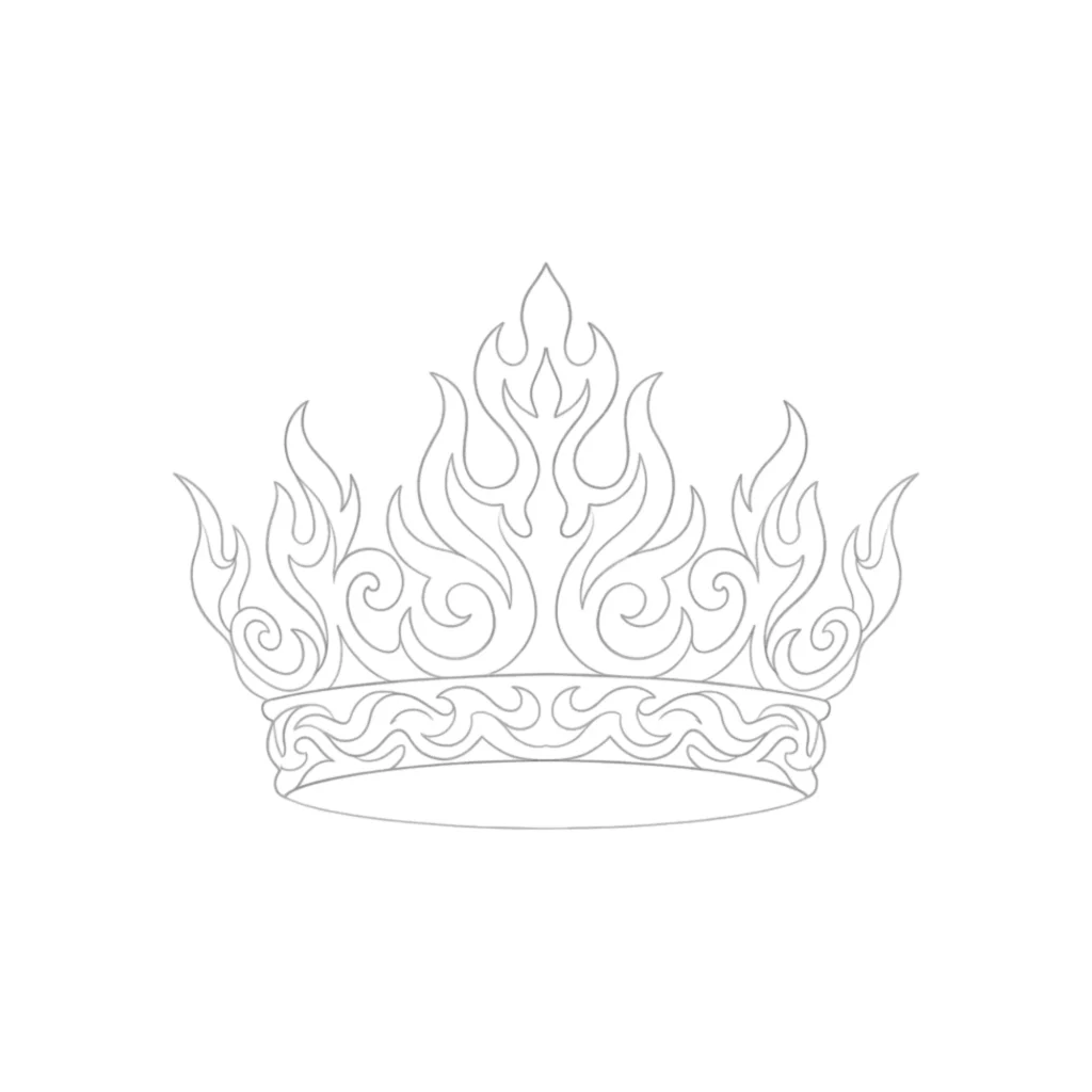 Flame Crown Drawing