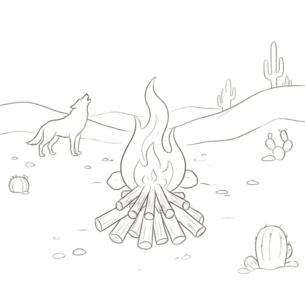 Flame in a Desert