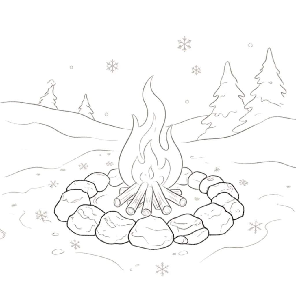 Flame in Snow