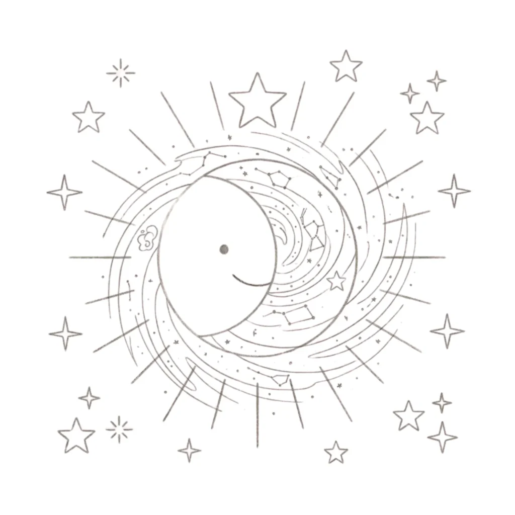 Galaxy Sun Drawing