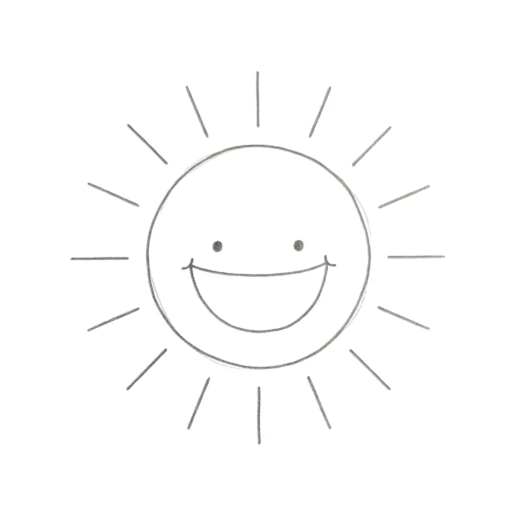 Happy Sun Drawing