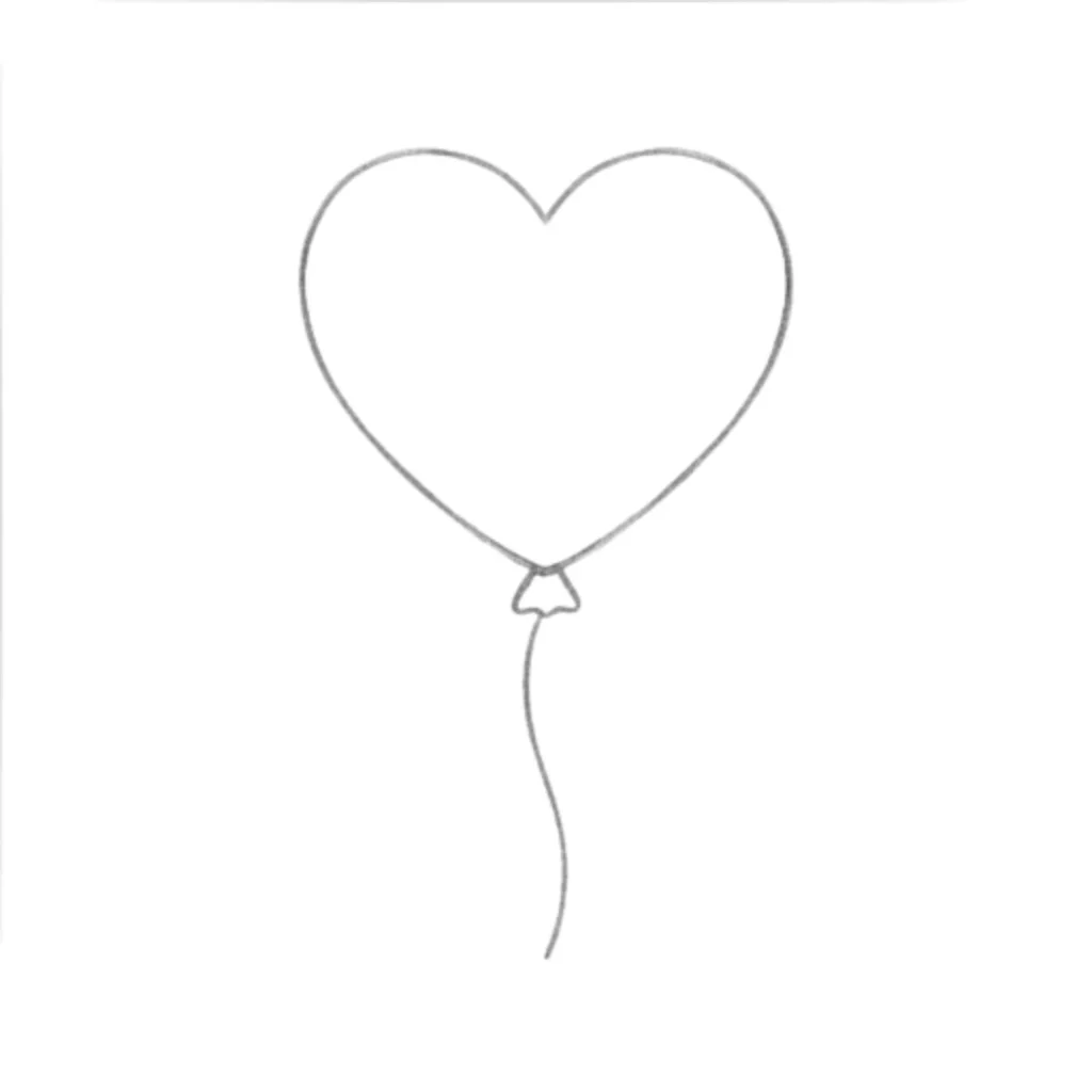 Heart Balloon Drawing