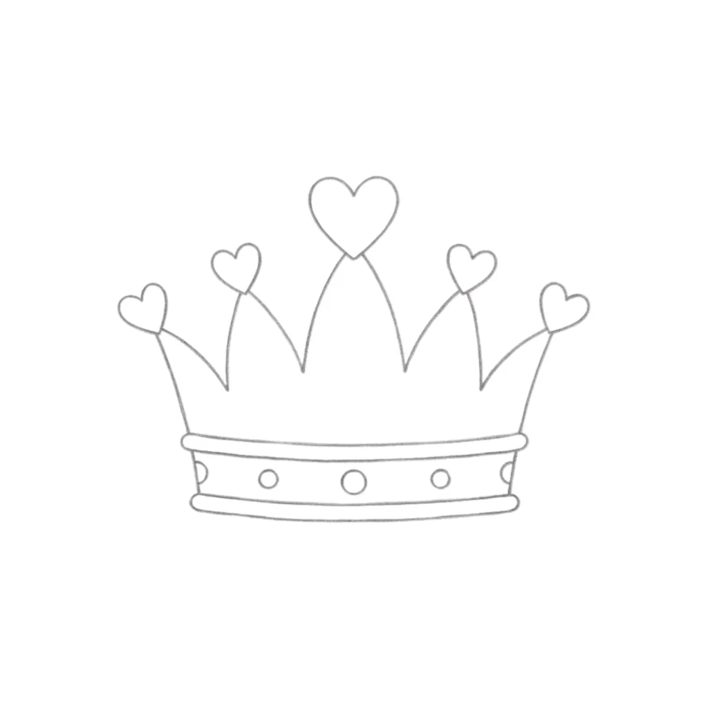 Heart Crown Drawing