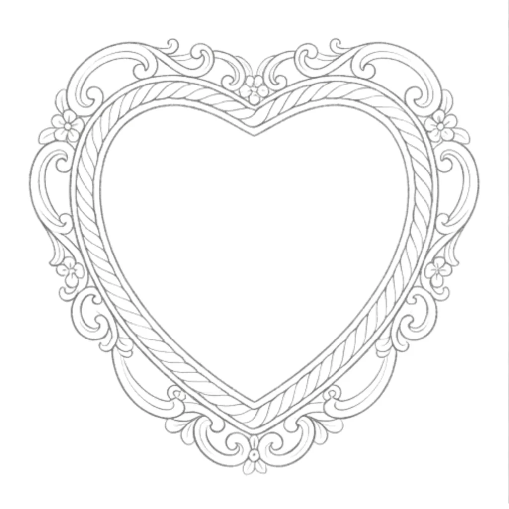 Heart Frame Drawing