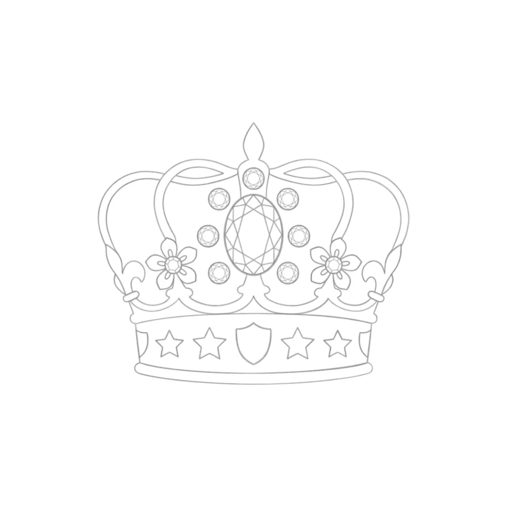 Jewel Crown Drawing