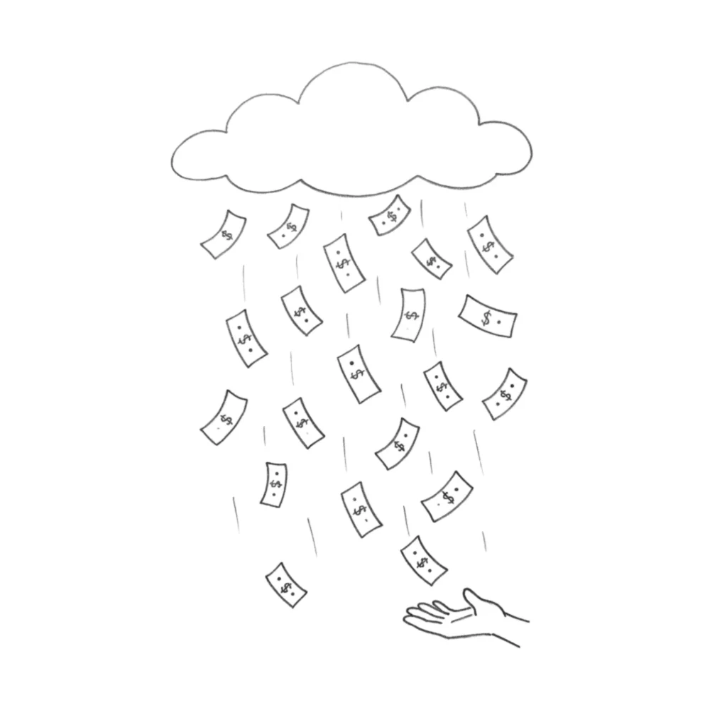 Money Rain Drawing