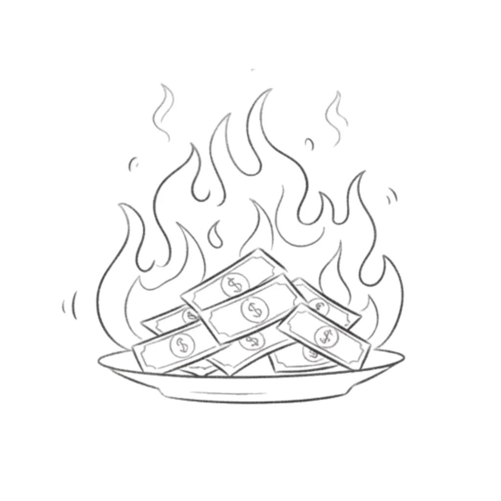 Money Burn Drawing