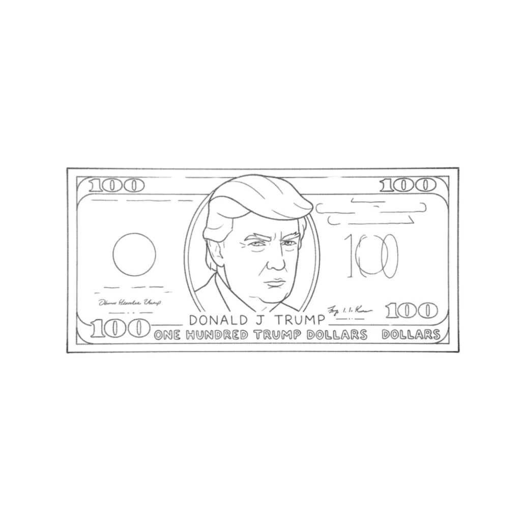 Money Trump Drawing