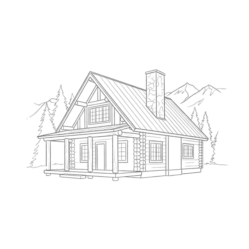 Mountain House Drawing
