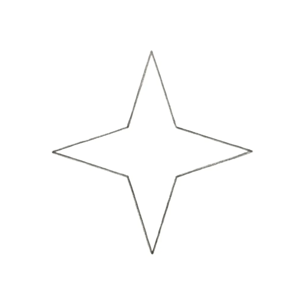 Pointed Star Drawing