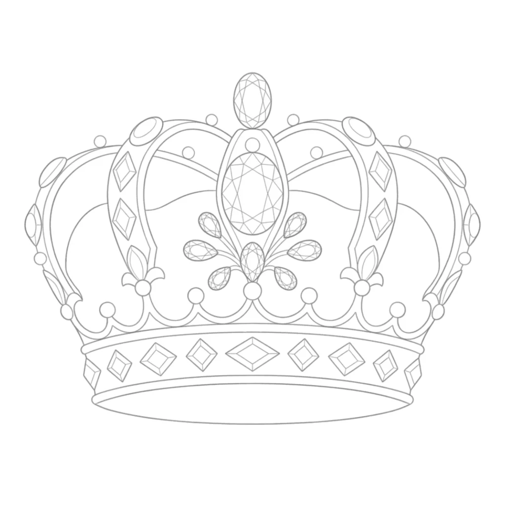 Queen Jewel Crown Drawing