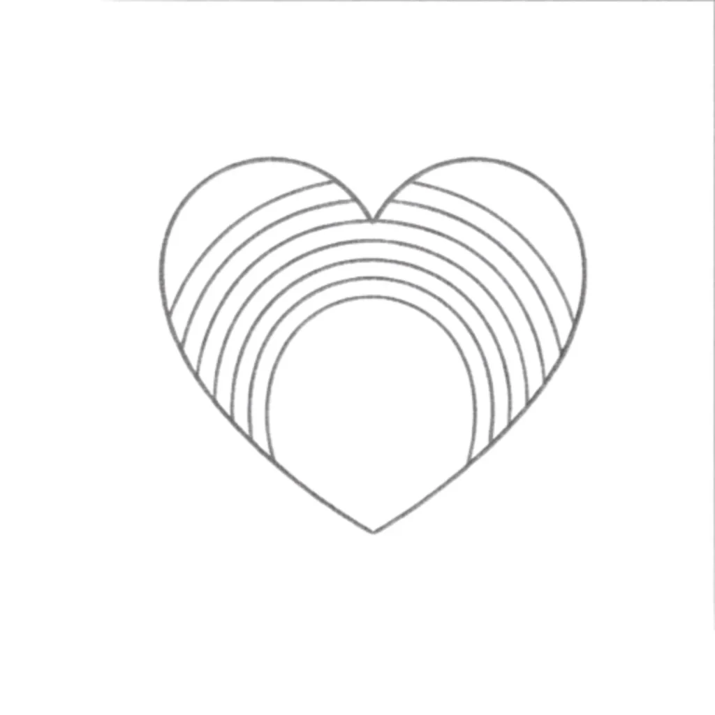 Rainbow Heart Drawing