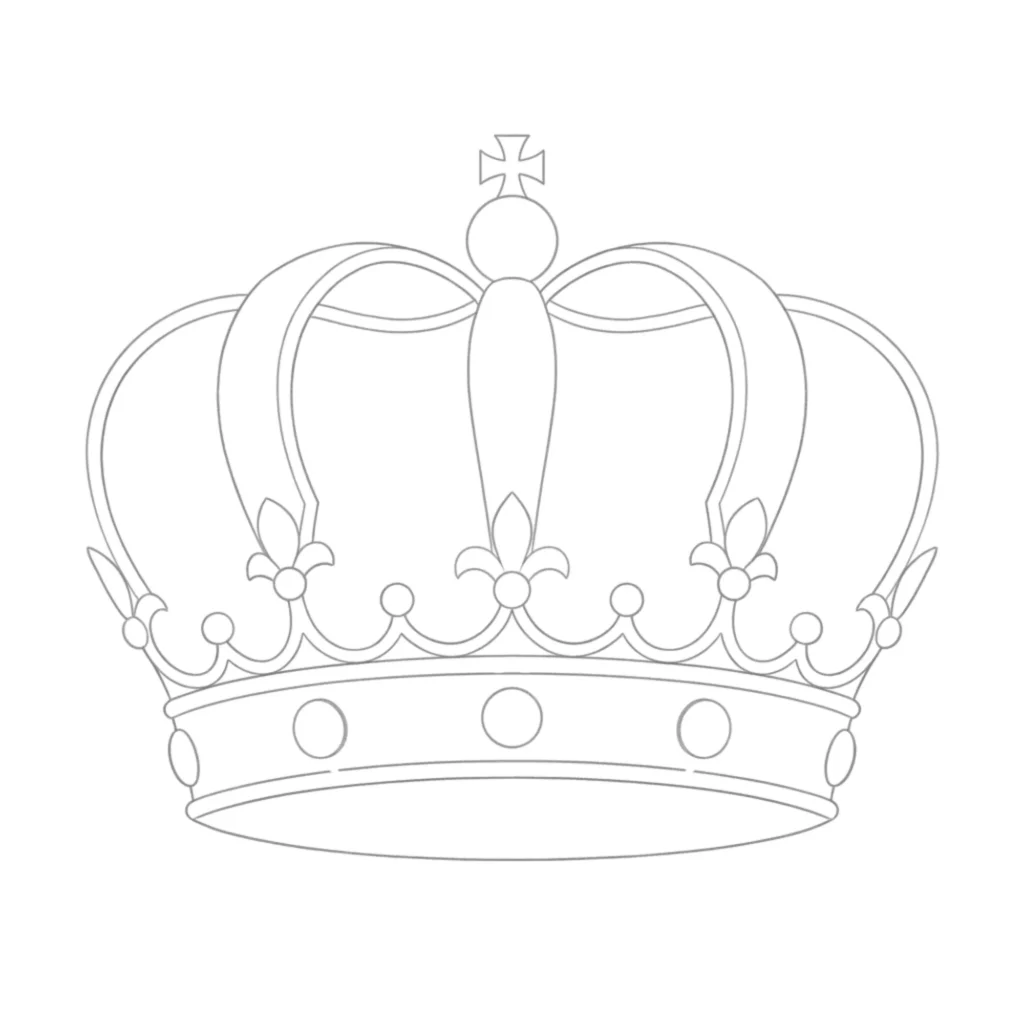 Round Royal Crown Drawing