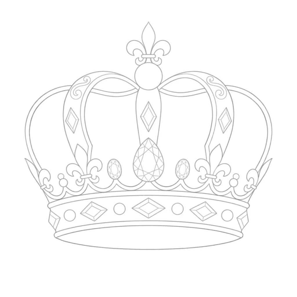 Royal Diamond Crown Drawing