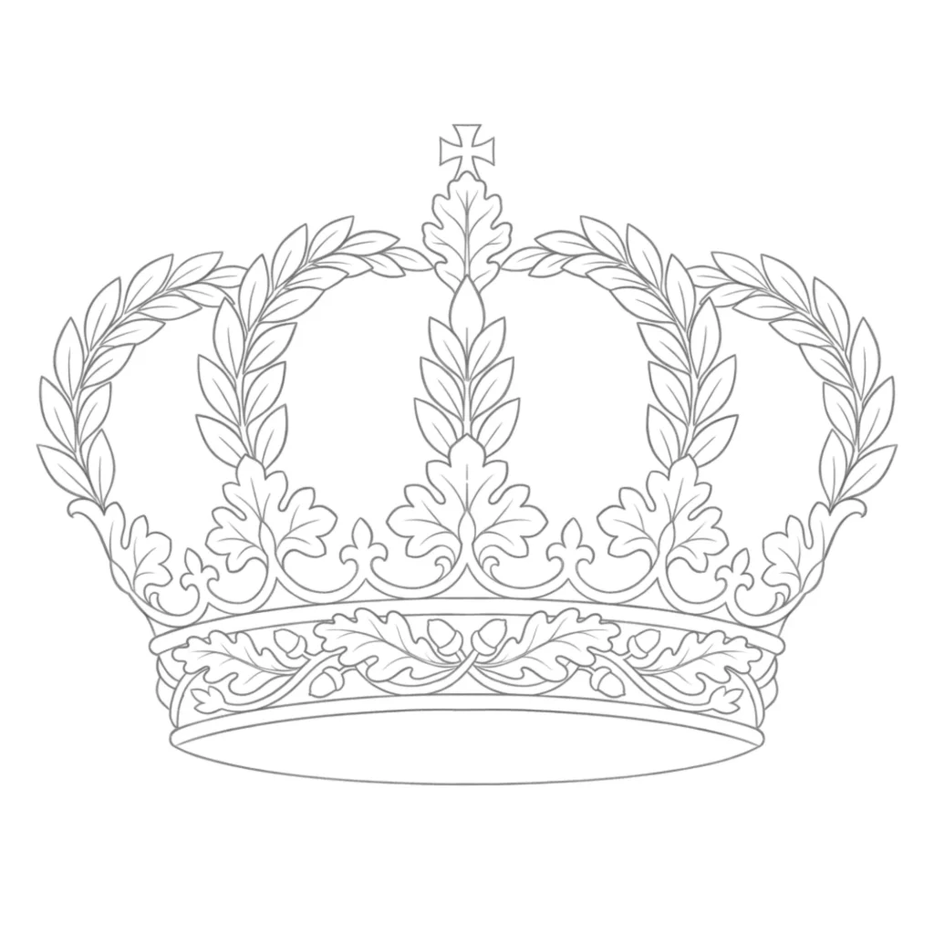 Royal Leaf Crown Drawing