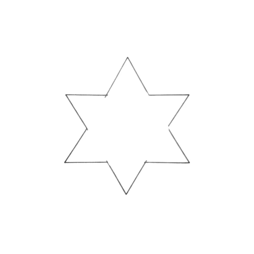 Six Pointed Star Drawing