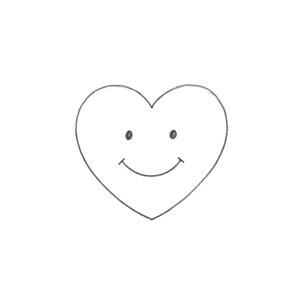 Smiling Heart Drawing