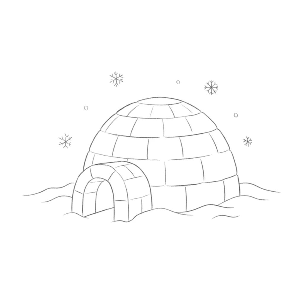 Snow House Drawing