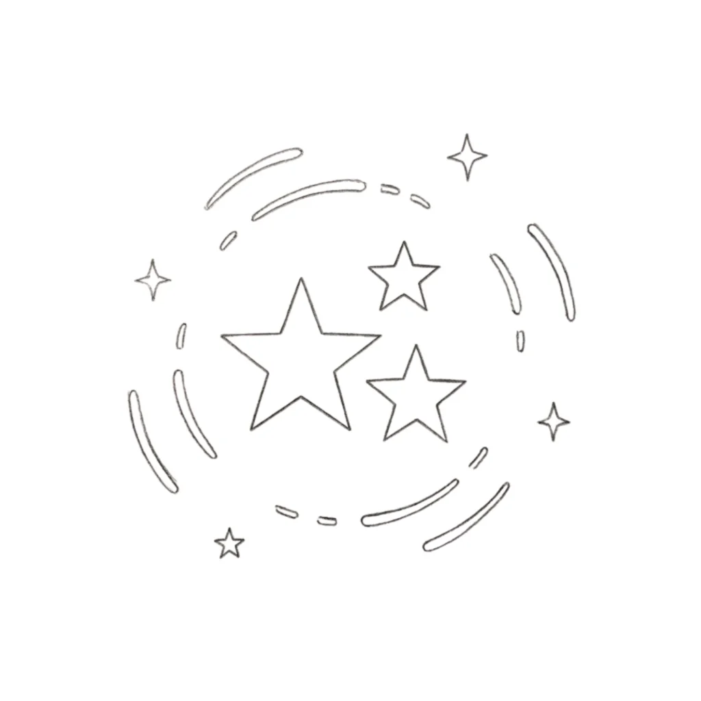 Sparkling Stars Drawing