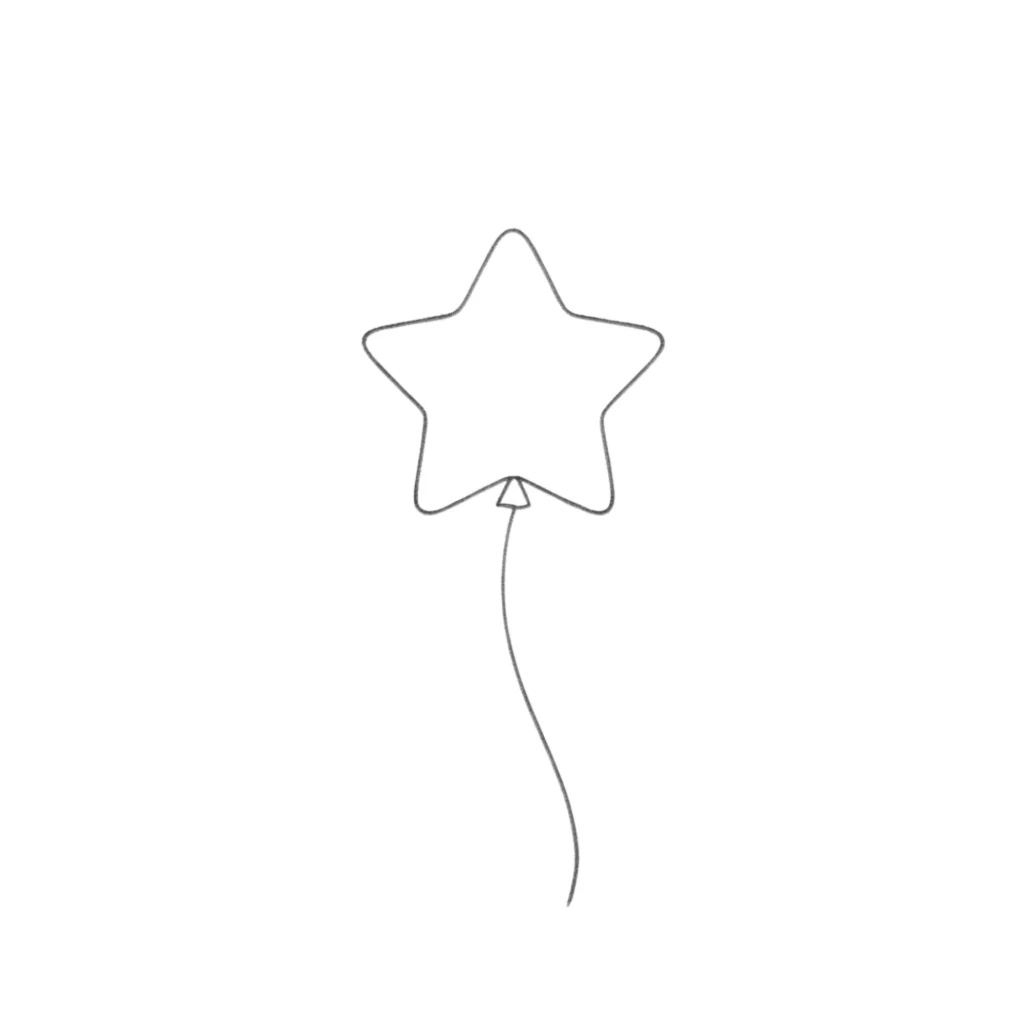 Star Balloon Drawing
