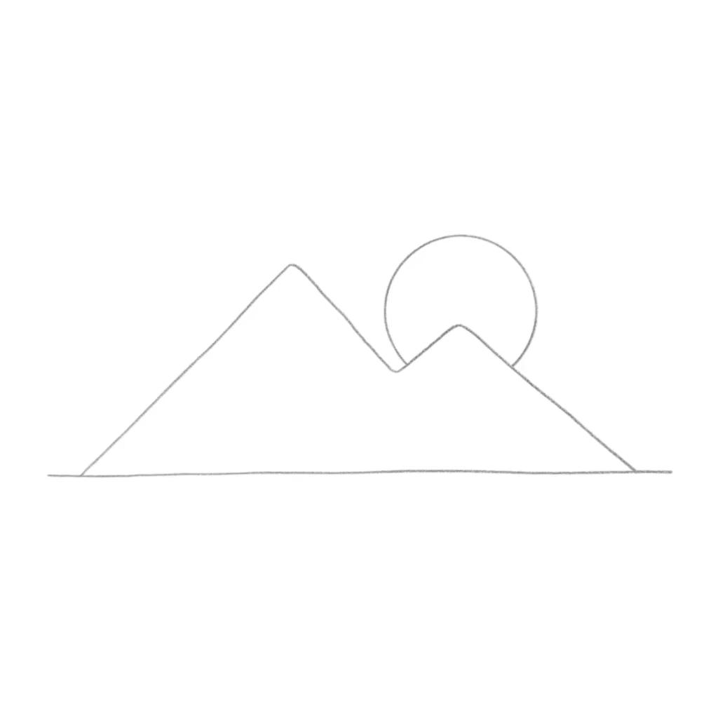 Sun Behind Mountains