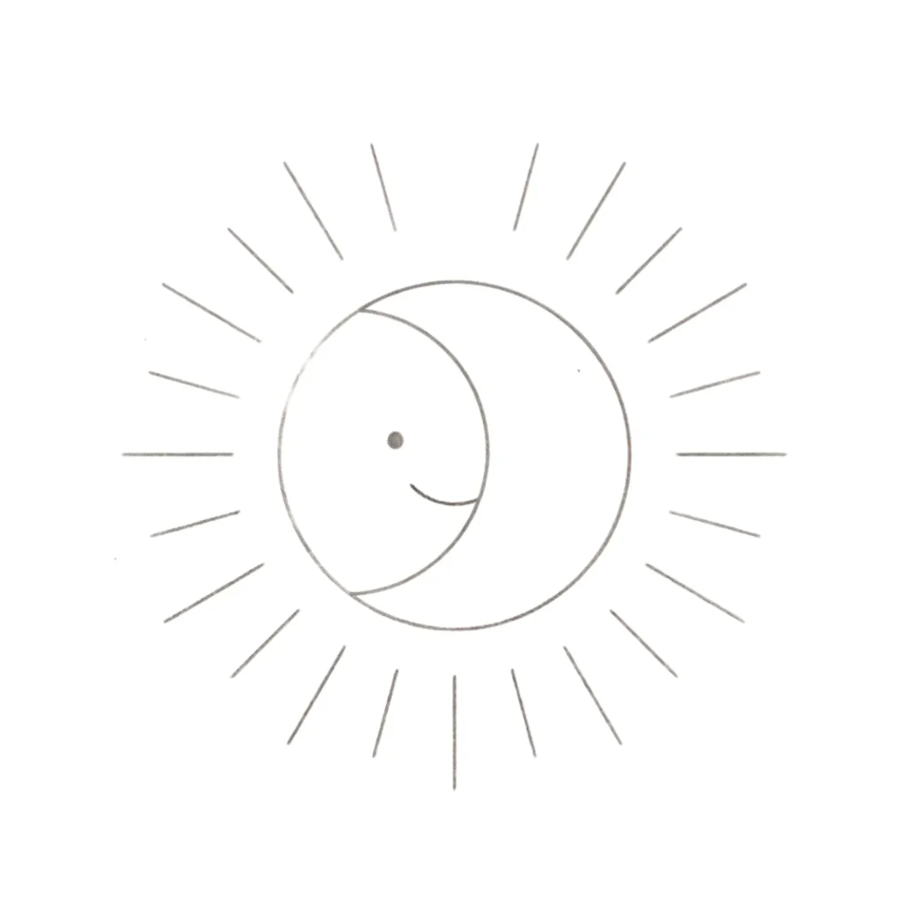 Sun Eclipse Drawing