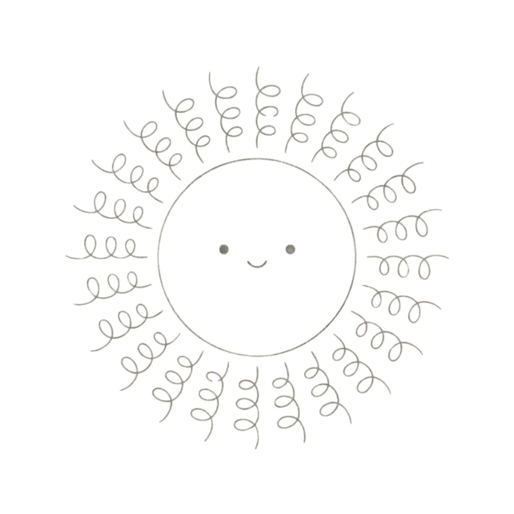 Sun with Curly Rays
