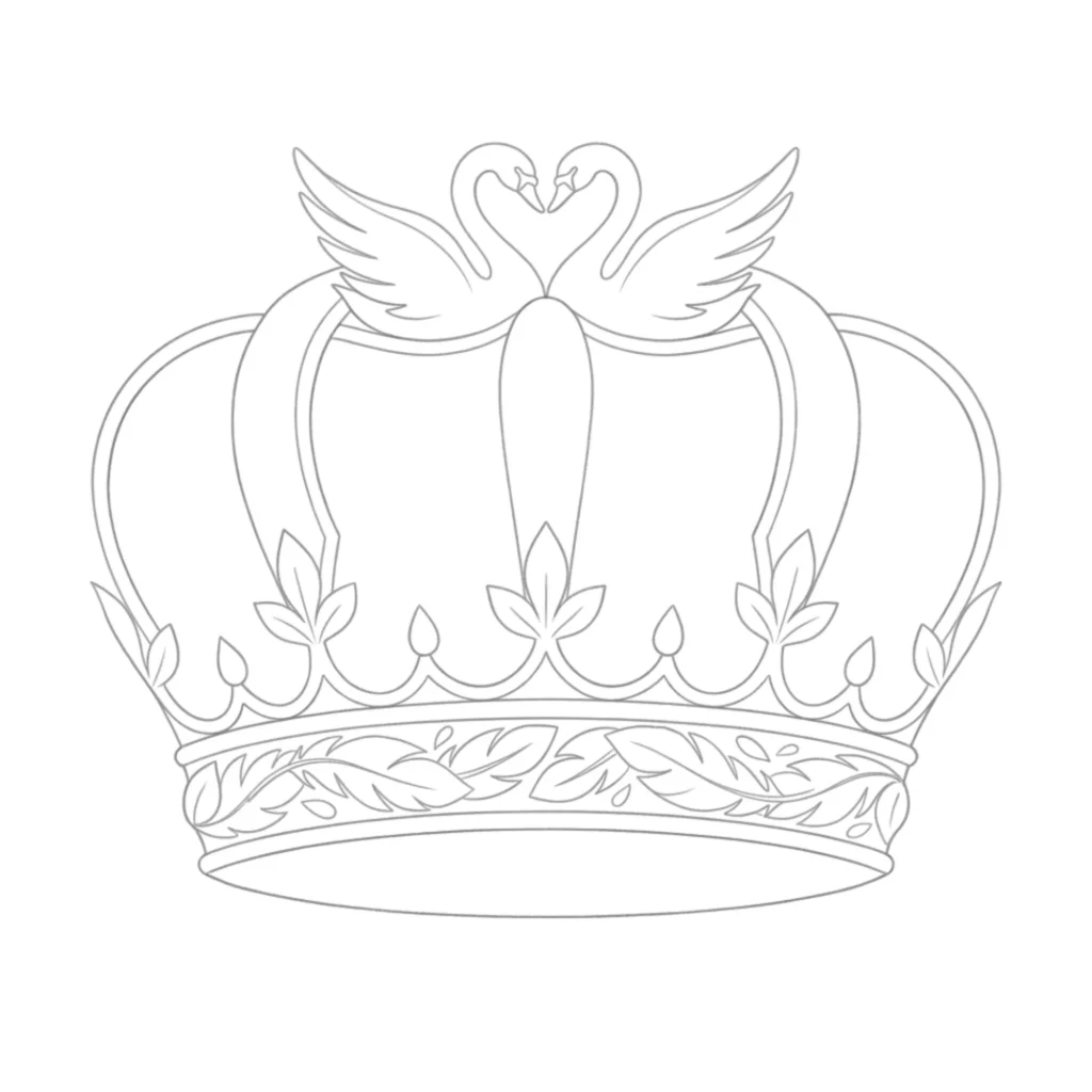 Swan Crown Drawing