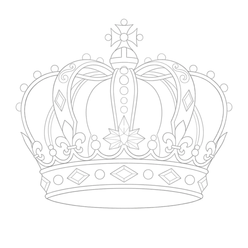 Tall King Crown Drawing