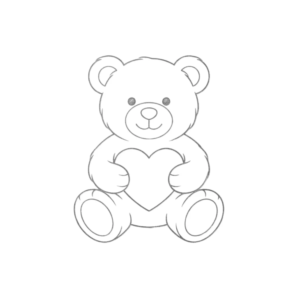 Teddy Bear Holding Heart