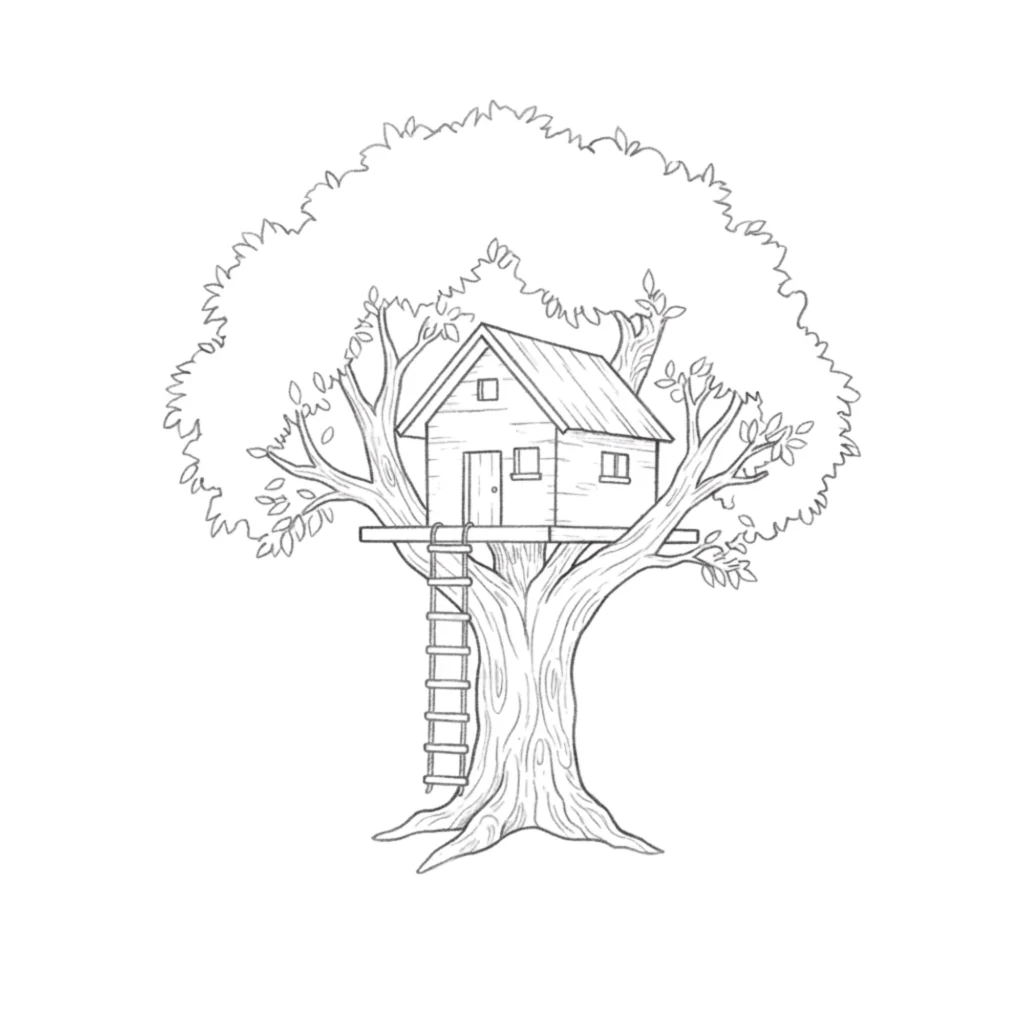 Tree House Drawing