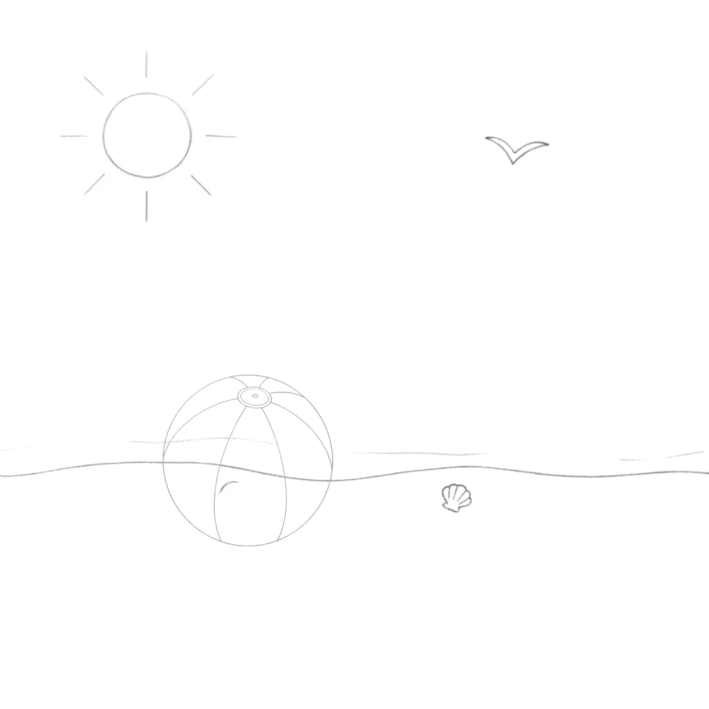 Beach Ball Drawing