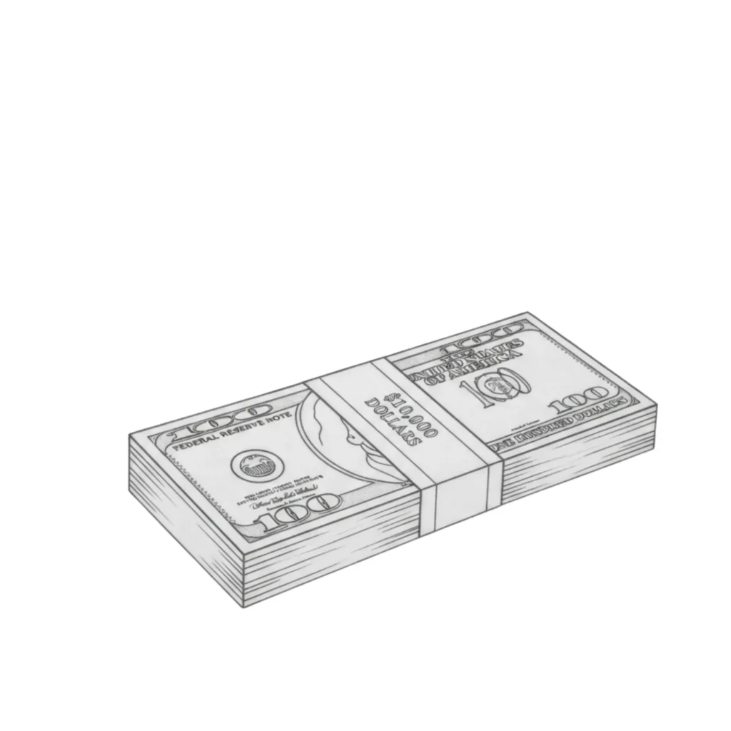 Money Bundle Drawing