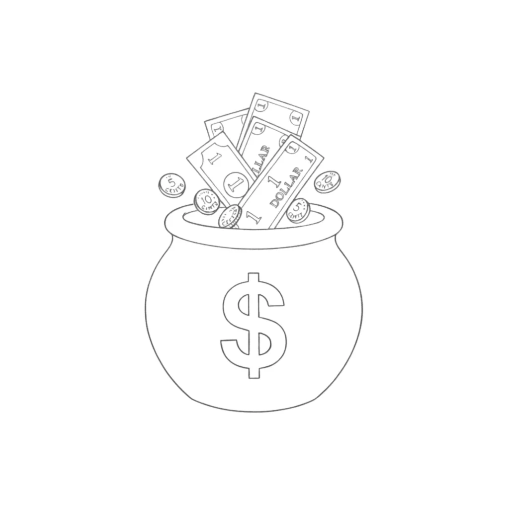 Money Pot Drawing