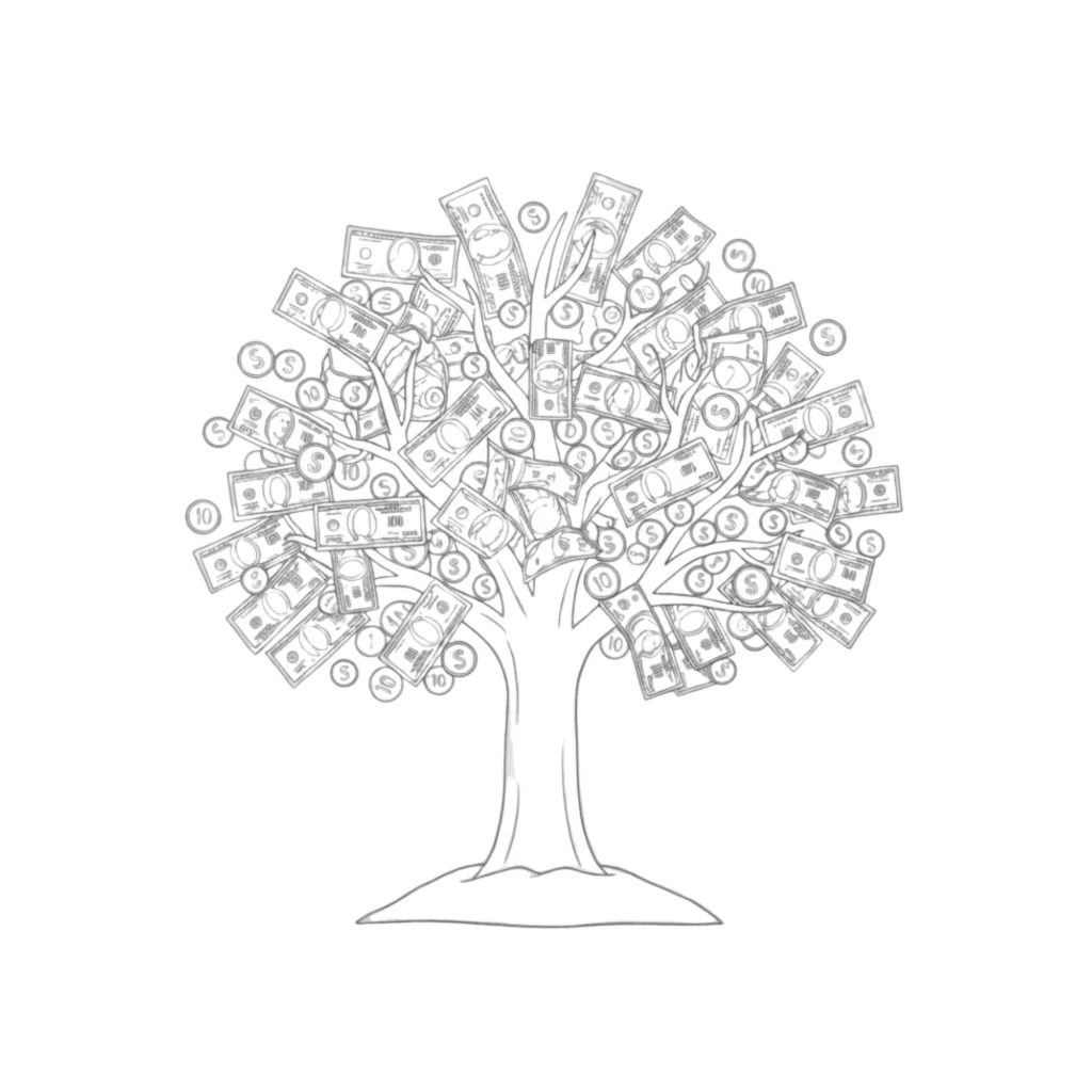 Money Tree Drawing