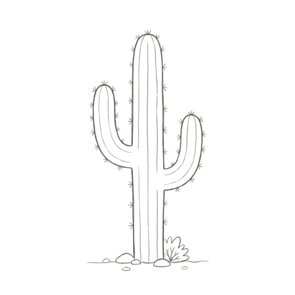 Saguaro Cactus Drawing